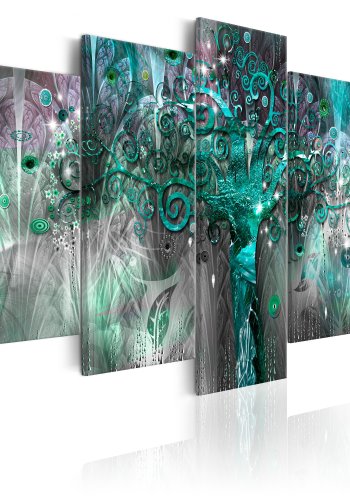 ARTGEIST Tree of the Future II - Abstrakt billede med tr-motiv trykt p lrred - Flere strrelser