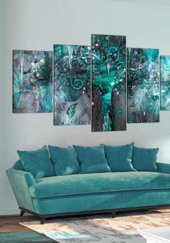 ARTGEIST Tree of the Future II - Abstrakt billede med tr-motiv trykt p lrred - Flere strrelser