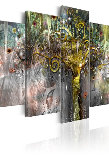 ARTGEIST Precious Talisman II - Abstrakt billede med tr-motiv trykt p lrred - Flere strrelser