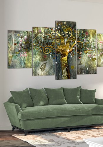 ARTGEIST Precious Talisman II - Abstrakt billede med tr-motiv trykt p lrred - Flere strrelser