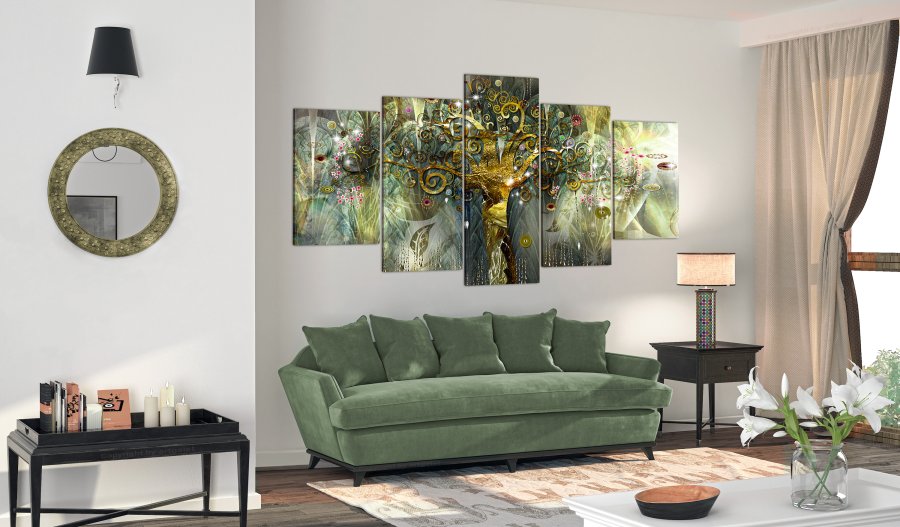 ARTGEIST Precious Talisman II - Abstrakt billede med tr-motiv trykt p lrred - Flere strrelser