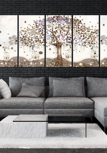 ARTGEIST billede, 5-delt - Geometric Tree - Flere strrelser