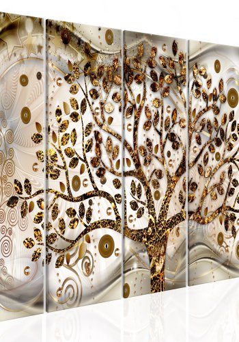 ARTGEIST billede, 5-delt - Tree and Waves Brown - Flere strrelser