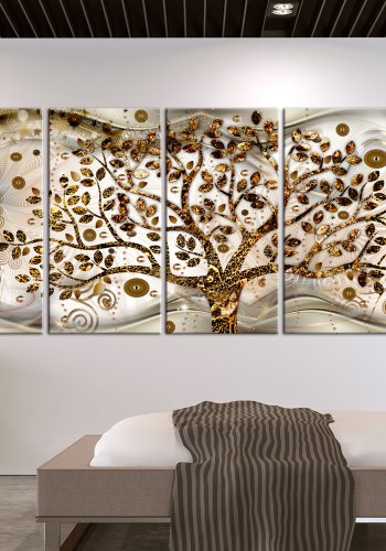 ARTGEIST billede, 5-delt - Tree and Waves Brown - Flere strrelser