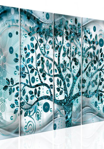 ARTGEIST billede, 5-delt - Tree and Waves Blue - Flere strrelser