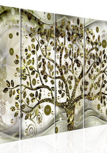 ARTGEIST billede, 5-delt - Tree and Waves Green - Flere strrelser