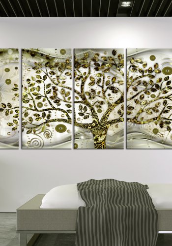 ARTGEIST billede, 5-delt - Tree and Waves Green - Flere strrelser