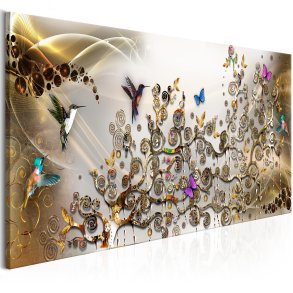 ARTGEIST billede - Hummingbirds Dance Gold Narrow - Flere strrelser