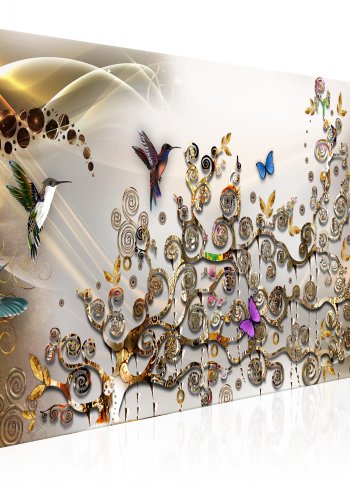 ARTGEIST billede - Hummingbirds Dance Gold Narrow - Flere strrelser