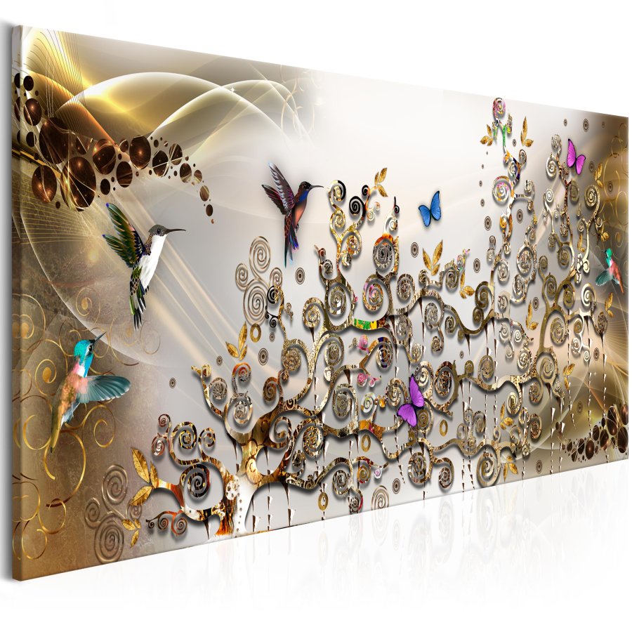 ARTGEIST billede - Hummingbirds Dance Gold Narrow - Flere strrelser
