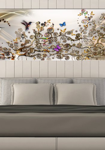 ARTGEIST billede - Hummingbirds Dance Gold Narrow - Flere strrelser