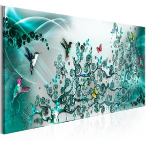 ARTGEIST billede af fugle - Hummingbirds Dance Turquoise Narrow - Flere strrelser