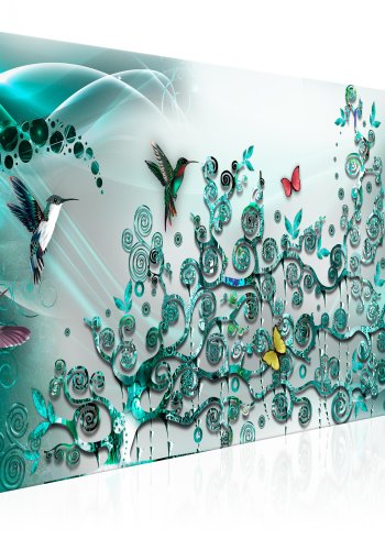 ARTGEIST billede af fugle - Hummingbirds Dance Turquoise Narrow - Flere strrelser