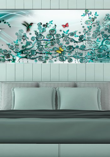 ARTGEIST billede af fugle - Hummingbirds Dance Turquoise Narrow - Flere strrelser