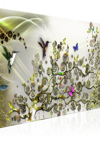 ARTGEIST billede af fugle - Hummingbirds Dance Green Narrow - Flere strrelser