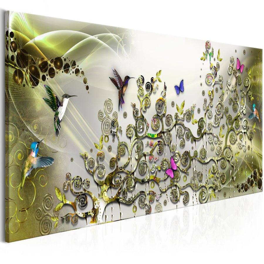 ARTGEIST billede af fugle - Hummingbirds Dance Green Narrow - Flere strrelser
