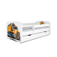 Babydreams juniorseng med lastbil, m. madras, sengehest og skuffe - hvid laminat (160x80)