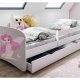 Babydreams juniorseng med fe med sommerfugle, m. madras, sengehest, skuffe - hvid laminat (160x80)