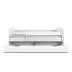 Babydreams juniorseng med brandbil, m. madras, sengehest, skuffe - hvid laminat (180x80)