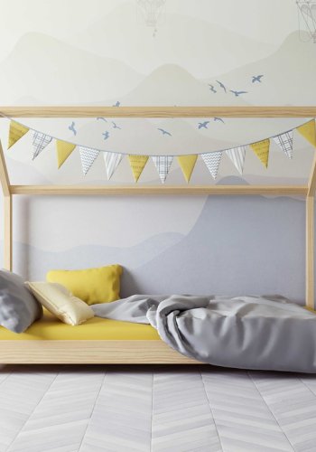 Bella juniorseng, uden madras - natur fyrretr (200x90)