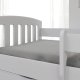 Classic 1 juniorseng, m. madras, sengehest, skuffe - hvid laminat og MDF (180x80)