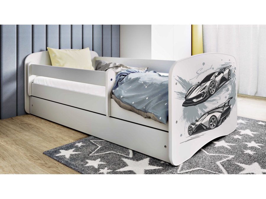 KOCOT KIDS Seng babydreams hvid sportsvogn uden skuffe med madras 180/80