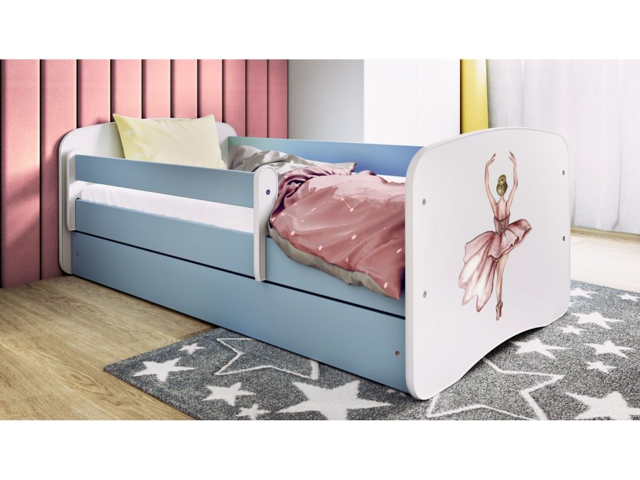 KOCOT KIDS Seng babydreams blue dancer uden skuffe med madras 140/70