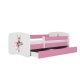 KOCOT KIDS Seng babydreams pink dancer uden skuffe med madras 160/80