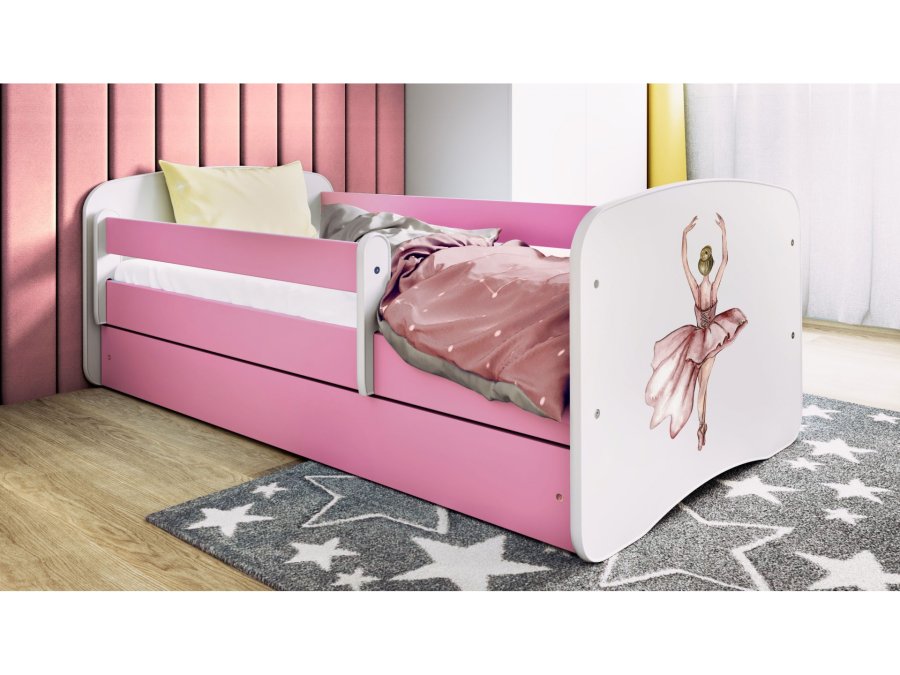 KOCOT KIDS Seng babydreams pink dancer med skuffe og madras 160/80