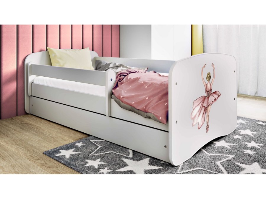 KOCOT KIDS Seng babydreams white dancer med skuffe og madras 140/70