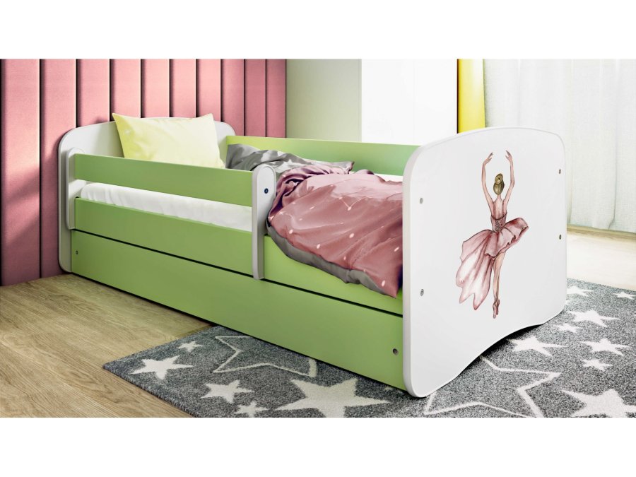 KOCOT KIDS Seng babydreams green dancer uden skuffe med madras 140/70
