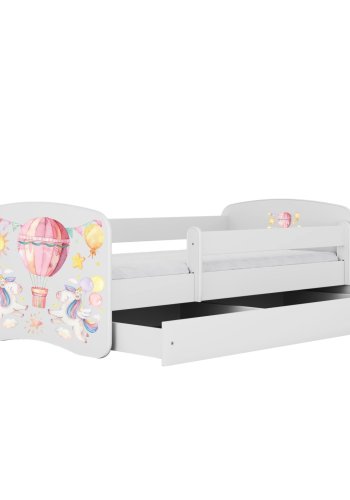 KOCOT KIDS Seng babydreams hvid ballon med skuffe med madras 140/70