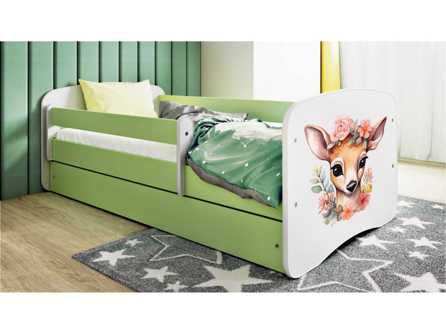 KOCOT KIDS Seng babydreams grn bambi med skuffe med madras 140/70