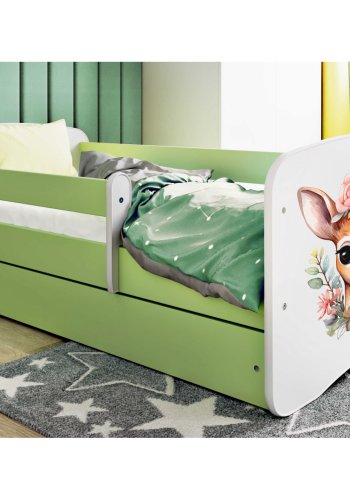 KOCOT KIDS Seng babydreams grn bambi med skuffe med madras 160/80