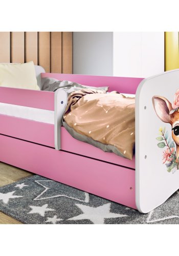 KOCOT KIDS Seng babydreams pink bambi med skuffe med madras 140/70