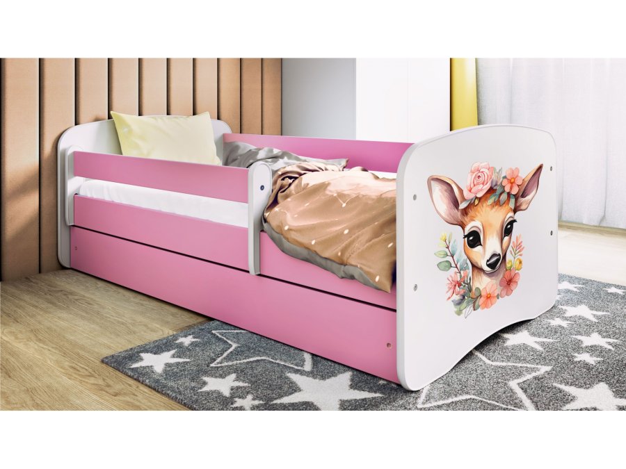 KOCOT KIDS Seng babydreams pink bambi med skuffe med madras 160/80