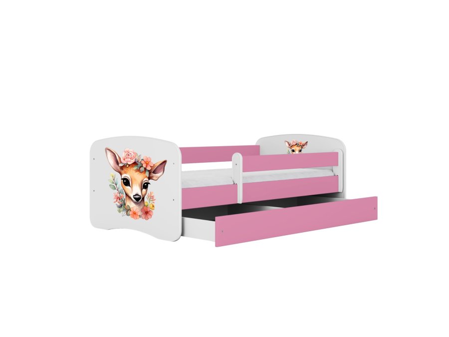 KOCOT KIDS Seng babydreams pink bambi uden skuffe med madras 140/70