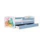 Babydreams juniorseng med sm dinoer, uden madras, uden skuffe - bl laminat (160x80)