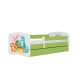 KOCOT KIDS Seng babydreams green tiny dinos uden skuffe med madras 180/80