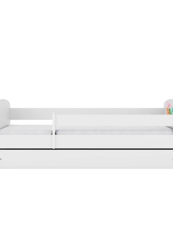 KOCOT KIDS Seng babydreams hvid tiny dinos med skuffe med madras 180/80
