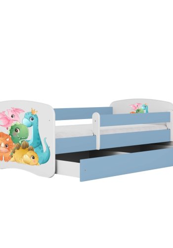 KOCOT KIDS Seng babydreams blue tiny dinos uden skuffe med madras 180/80