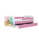 KOCOT KIDS Seng babydreams pink tiny dinos uden skuffe med madras 180/80