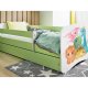 KOCOT KIDS Seng babydreams green tiny dinos uden skuffe med madras 140/70
