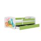 KOCOT KIDS Seng babydreams green tiny dinos med skuffe og madras 140/70