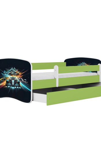 KOCOT KIDS Seng babydreams green race uden skuffe med madras 160/80