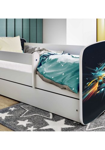 KOCOT KIDS Seng babydreams white race uden skuffe med madras 160/80