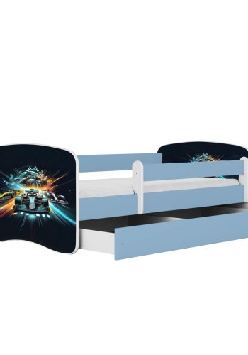 KOCOT KIDS Seng babydreams blue race uden skuffe med madras 140/70