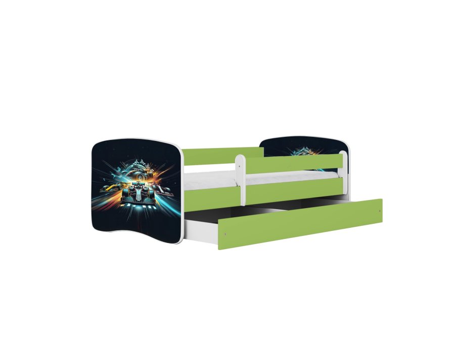 KOCOT KIDS Seng babydreams green race uden skuffe med madras 140/70