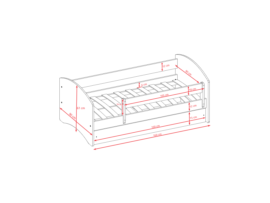 KOCOT KIDS Seng babydreams grn galopperende hest med skuffe med madras 160/80