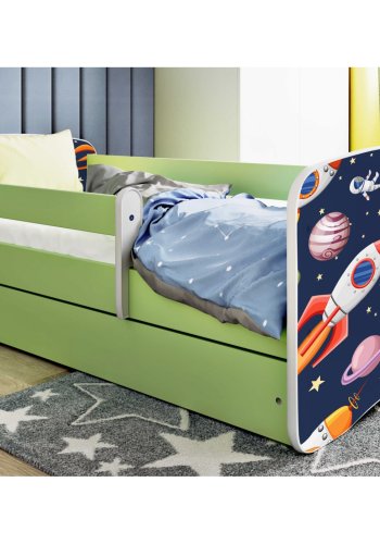 KOCOT KIDS Seng babydreams green cosmos med skuffe og madras 160/80